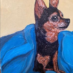 RIKKISRATPACK Custom painting of Chihuahua
